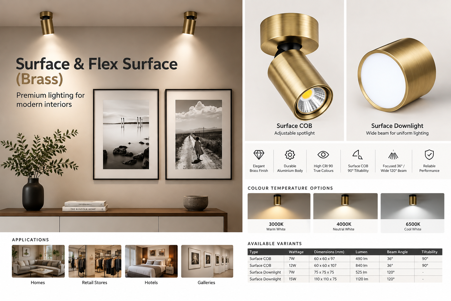 Philips Surface and Flex Surface (Brass)