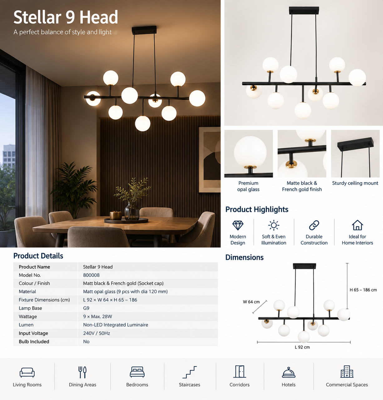 800008 Philips STELLAR 9H Black+FrGoldG9