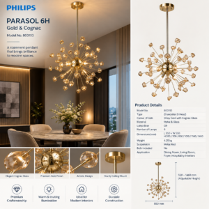 800193 Philips PARASOL 6H Gold&Cognac G9