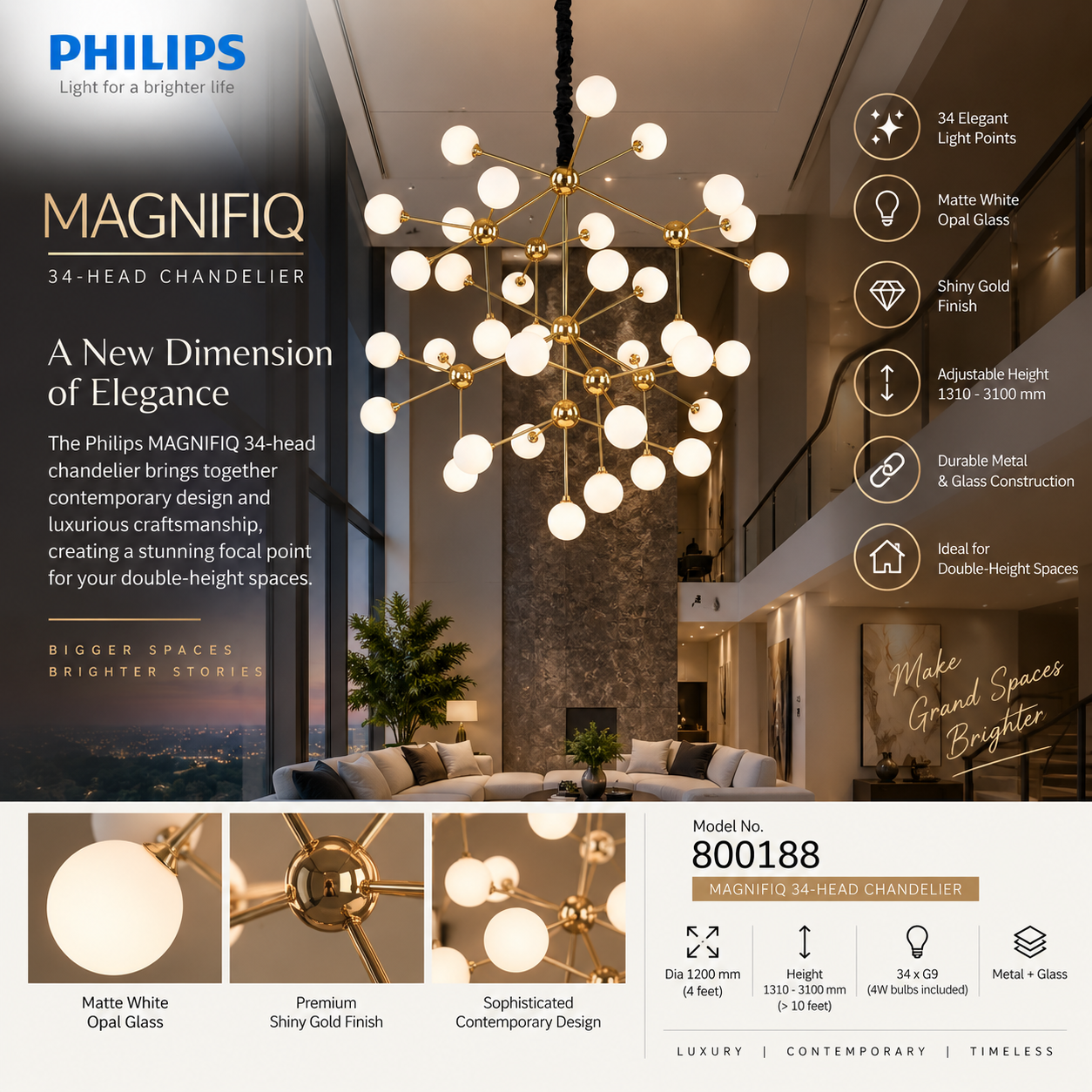 800188 Philips MAGNIFIQ 34H Gold G9i