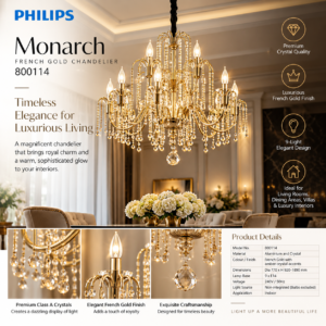 800114 Philips MONARCH FrenchGold 9H E14