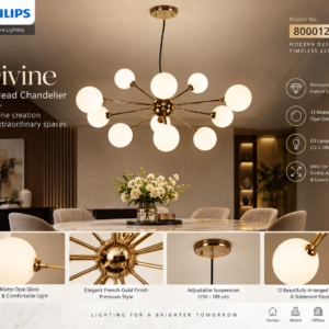 800012 Philips DIVINE 12H French Gold G9