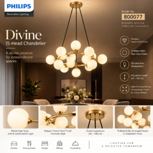 800077 Philips DIVINE 15H French Gold G9