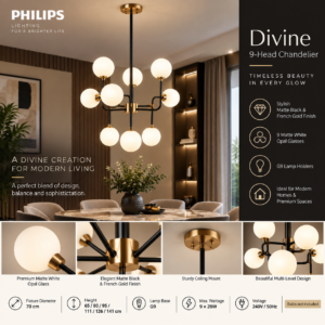 800013 Philips DIVINE 9H Black+FrGold G9