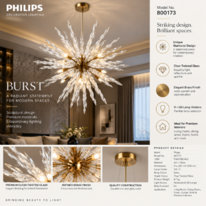 800173 Philips BURST Dia 650mm G9*9