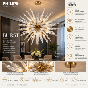 800174 Philips BURST Dia 800mm G9*12
