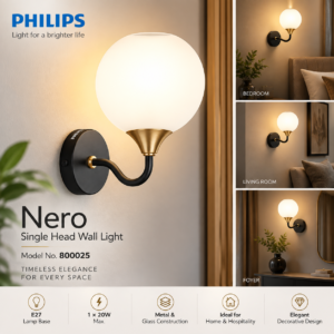 800025 Philips Nero BLESS Wall Light E27