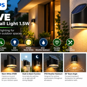 Fyve Solar Wall 1.5W 27K BL 06