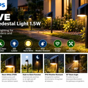 Fyve Solar Pedastal 1.5W 27K BL 06