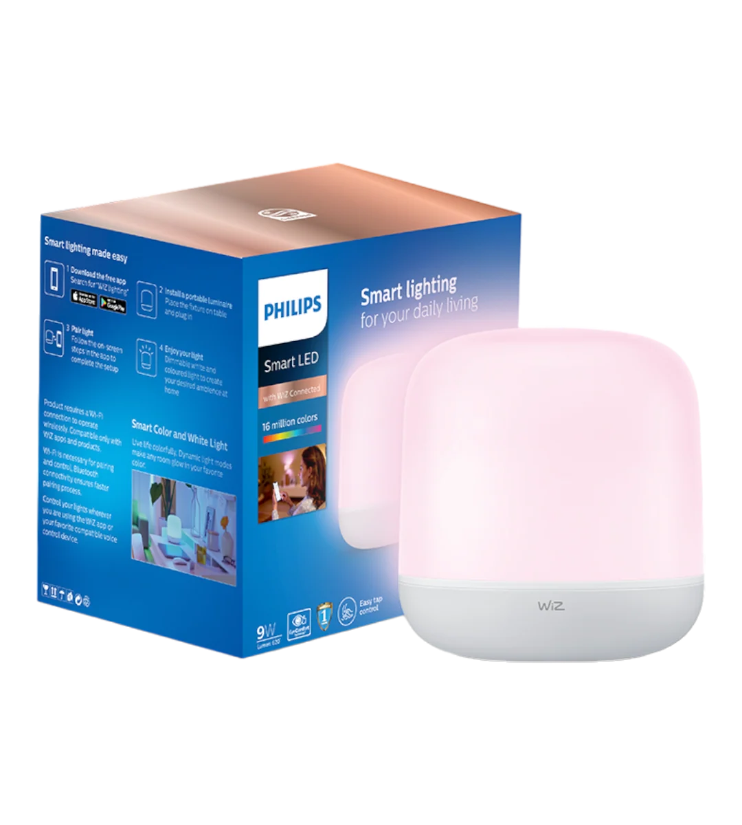 Philips Smart WiFi LED Hero Desk Lamp (Wiz Connected) Smart RGB LED table lamp with app & voice control.