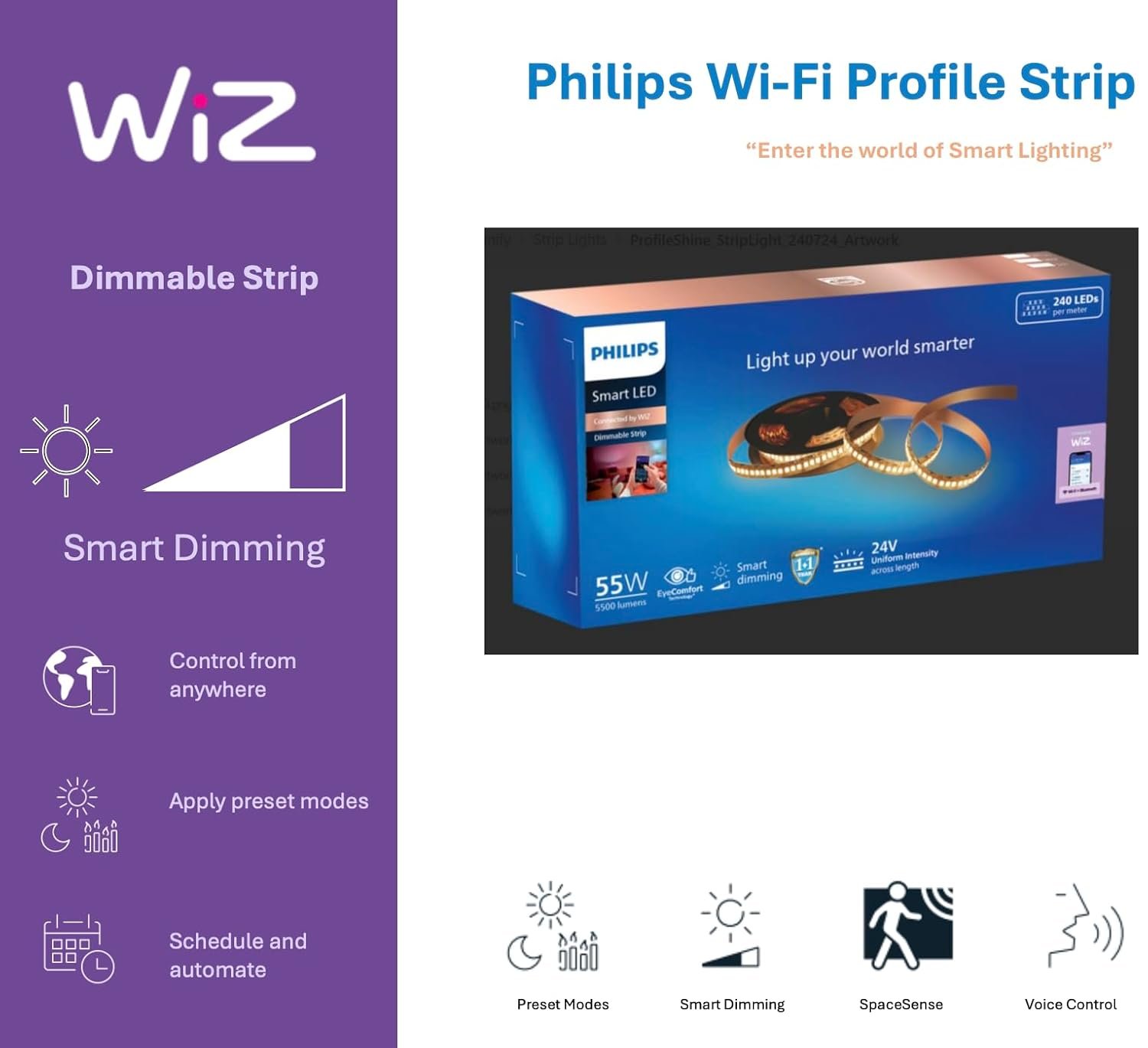 Philips Wi-Fi Dim 240Led Strip - Image 2
