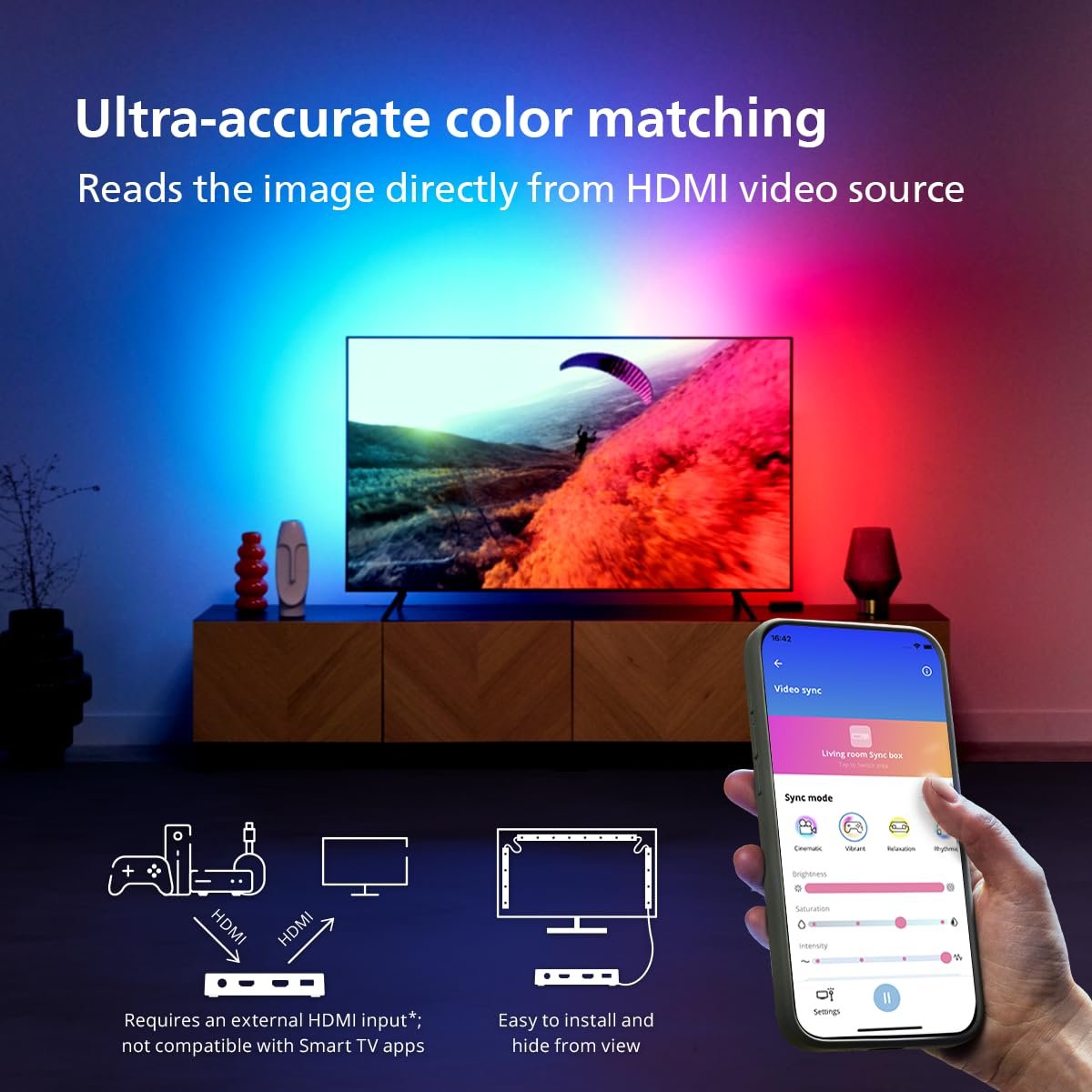 Philips Wi-Fi HDMI Sync Box + TV Backlight Strip - Image 3