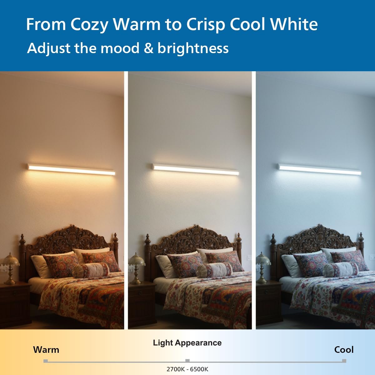 PHILIPS Smart Wi-Fi LED Batten 24-Watt WiZ Connected (Pack of 1) (Shades of White + Tuneable + Dimmable + Pre-Set Modes) (Compatible with Amazon Alexa and google home - Image 6