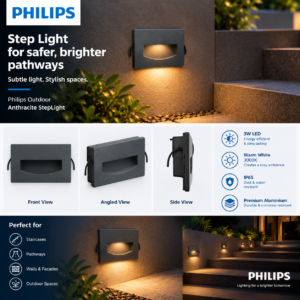 34152 PHILIPS Anthracite StepLight 3W WW