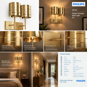 58135 PHILIPS Roseate Wall Light 2H