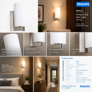 800227 PHILIPS Trunk Wall Light 1H v2