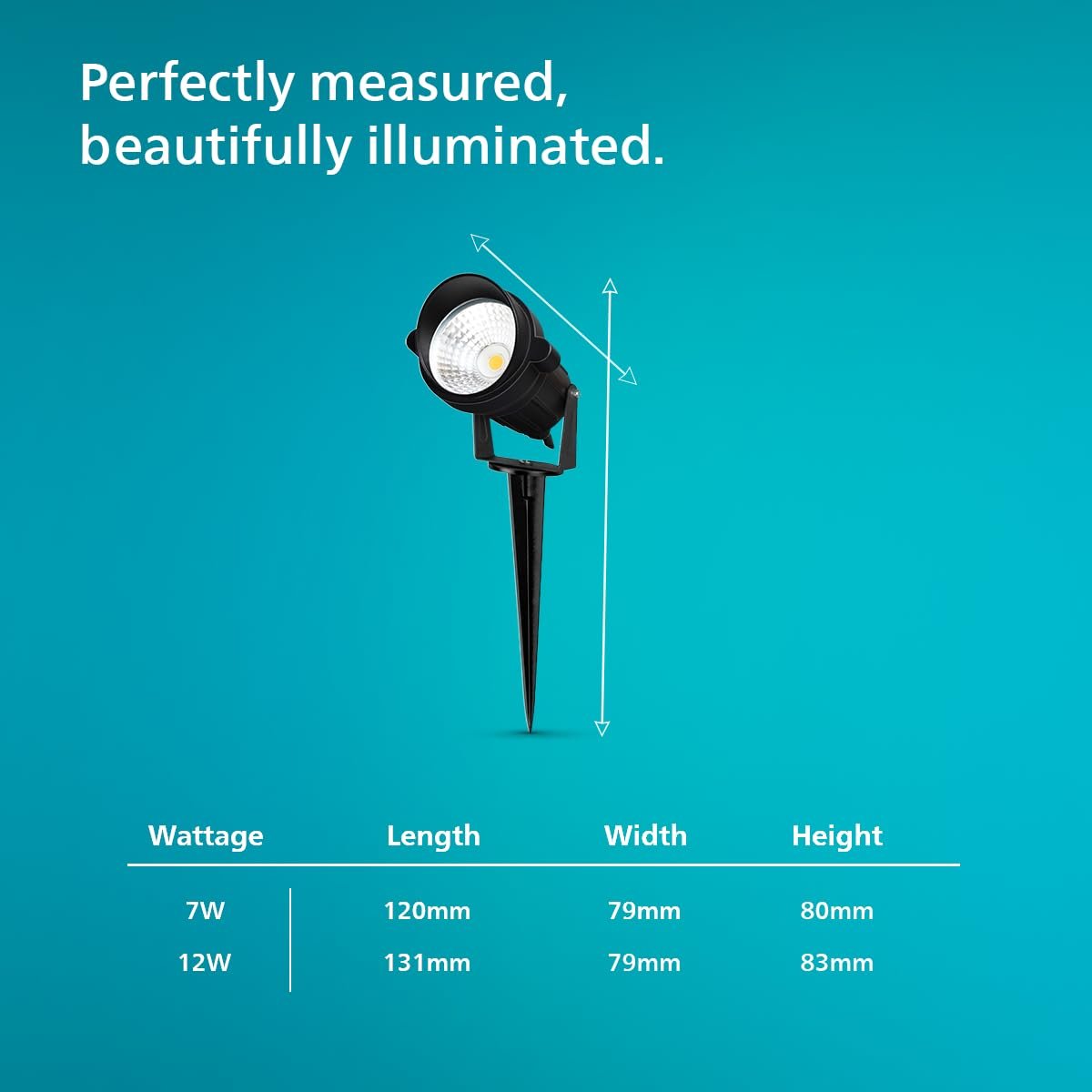 800139 12W Philips Black Garden Spike WW - Image 3