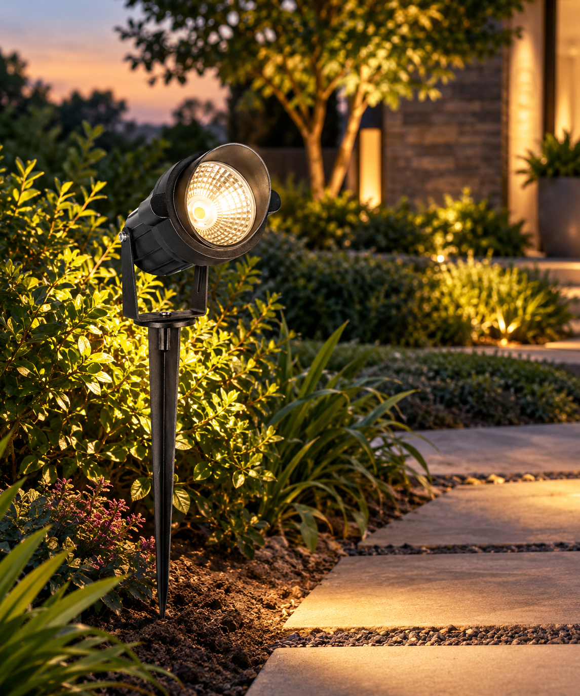 800138 7W Philips Black Garden Spike WW