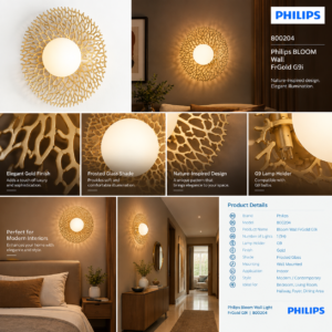 800204 Philips BLOOM Wall FrGold G9i