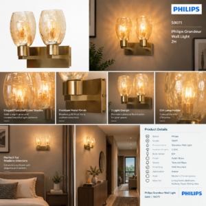 58071 PHILIPS Grandeur Wall Light 2H
