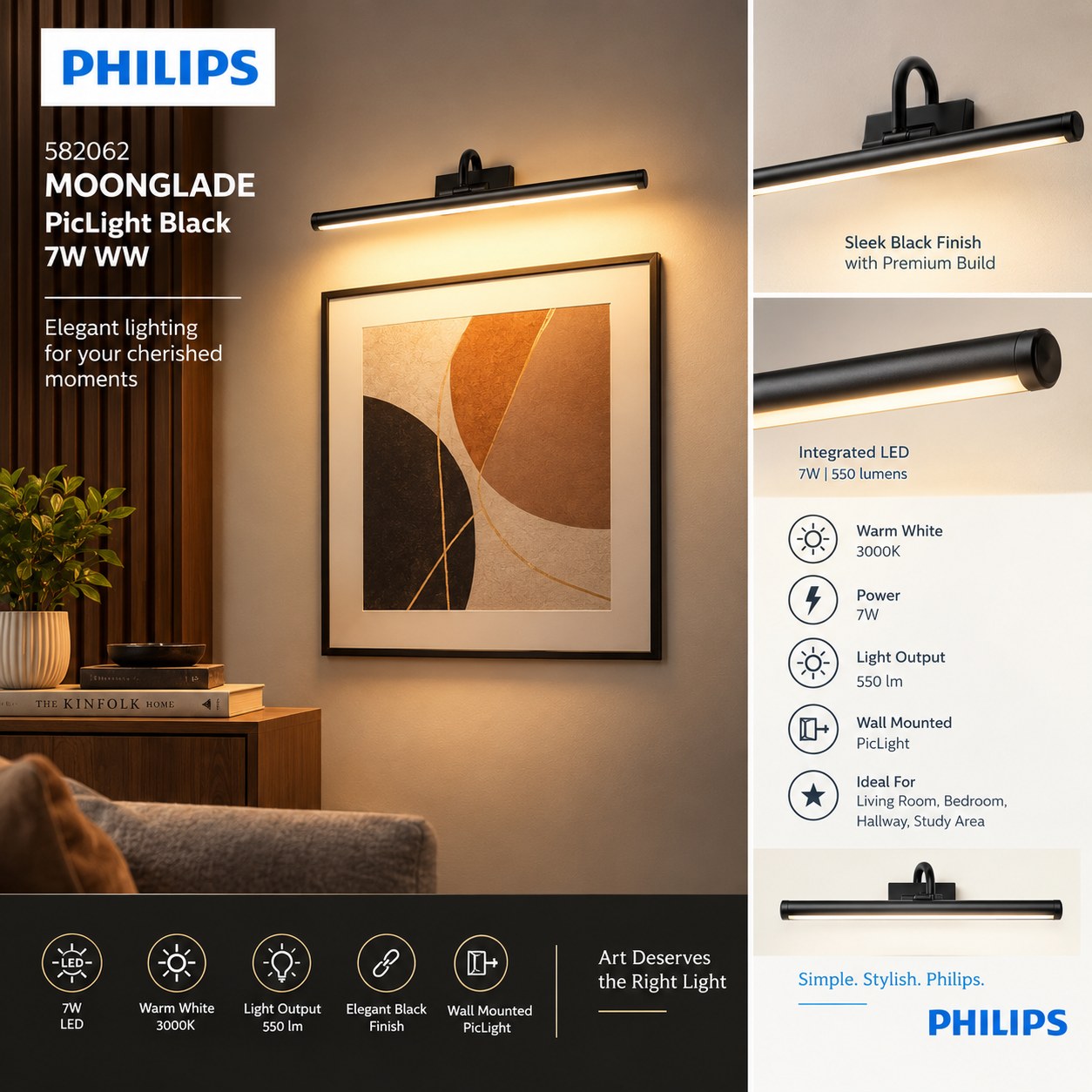 582062 MOONGLADE PicLight 7W WW - Image 2