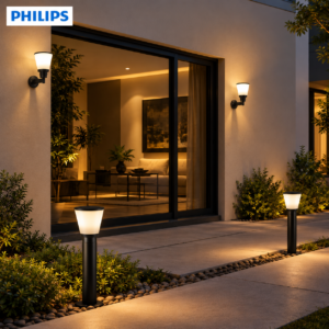 58174 PHILIPS GlideWallLantern Black E27