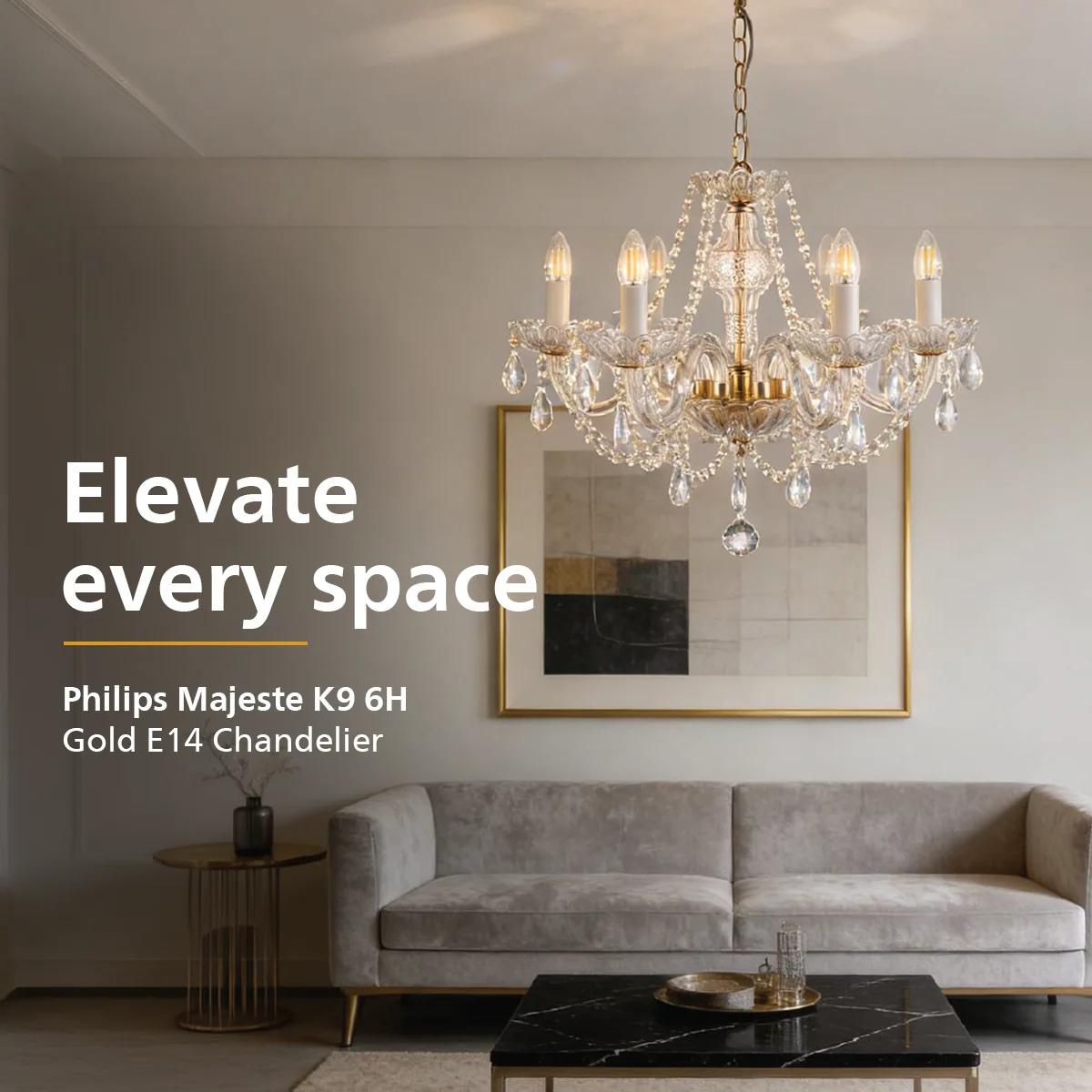 800258 Philips Majesté K9 6H E14 FrGold - Image 2