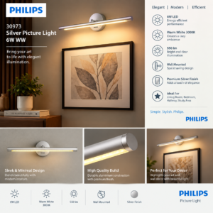 30973 PHILIPS Silver Picture Light 6W WW