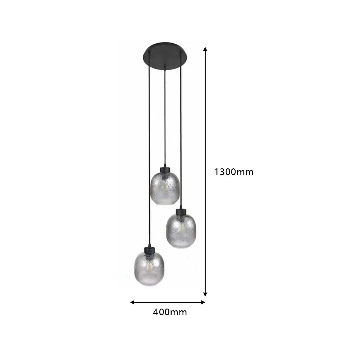 800124 Philips BELLE 3H Black PendantE27 - Image 2