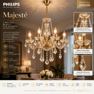 800258 Philips Majesté K9 6H E14 FrGold