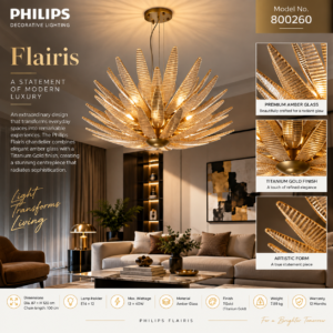 800260 Philips Flairis 12H TGold E14