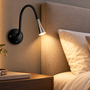 48042 PHILIPS Black Bedside Light 3W WW