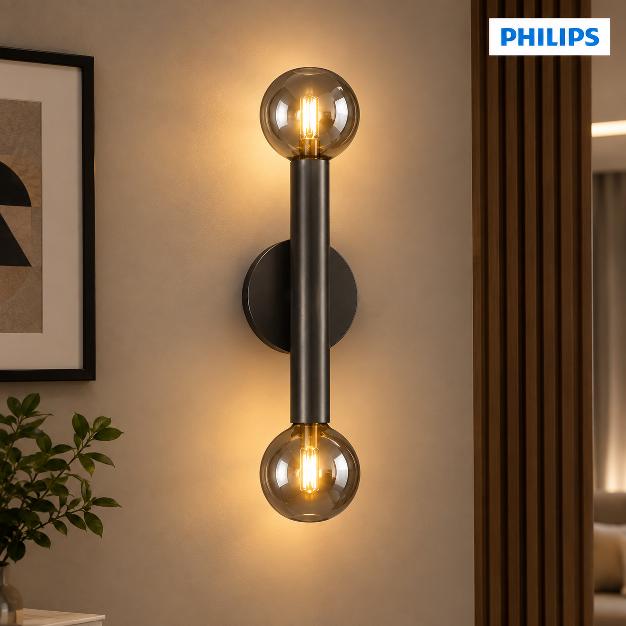 800211 Philips CELESTIAL Wall Blk 2H G9i - Image 2