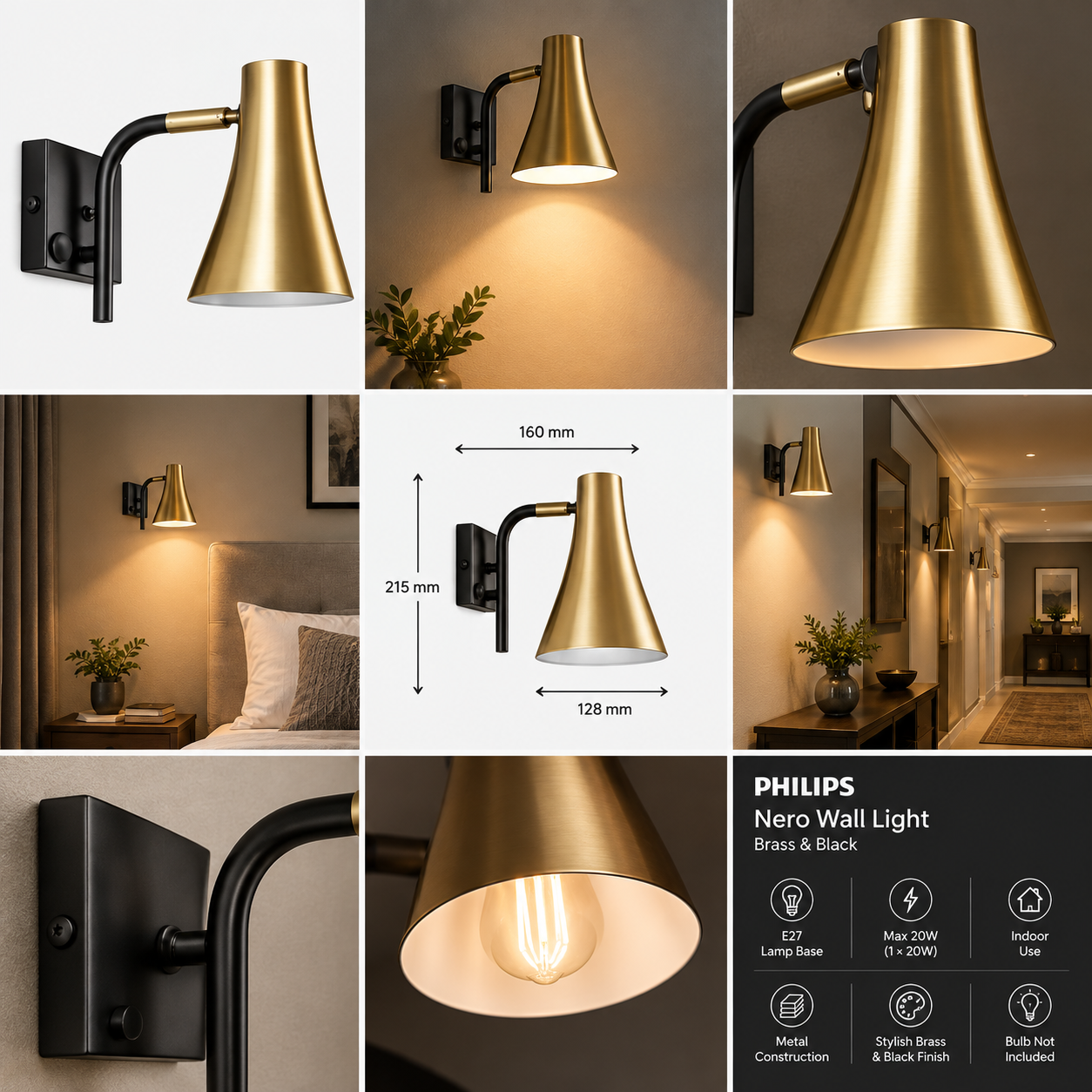 58145 PHILIPS Jazz Wall Light 1H